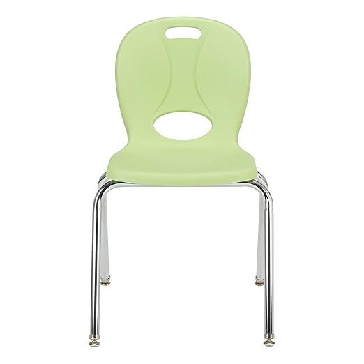 Learniture LNT-118-CSW-GA Learniture Structure Series School Chairs for Classroom, 18" Seat Height, Green Apple, Pack of 4