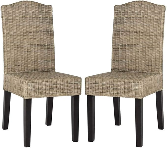 SAFAVIEH Home Collection Odette Grey Wicker Dining Chair