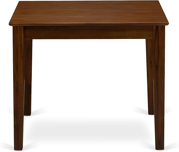 East West Furniture OXSI5-AWA-04 5 Piece Dinette Set for Small Spaces Contains a Square Modern Dining Table and 4 Upholstered Parson Chairs, 36x36 Inch, Antique Walnut