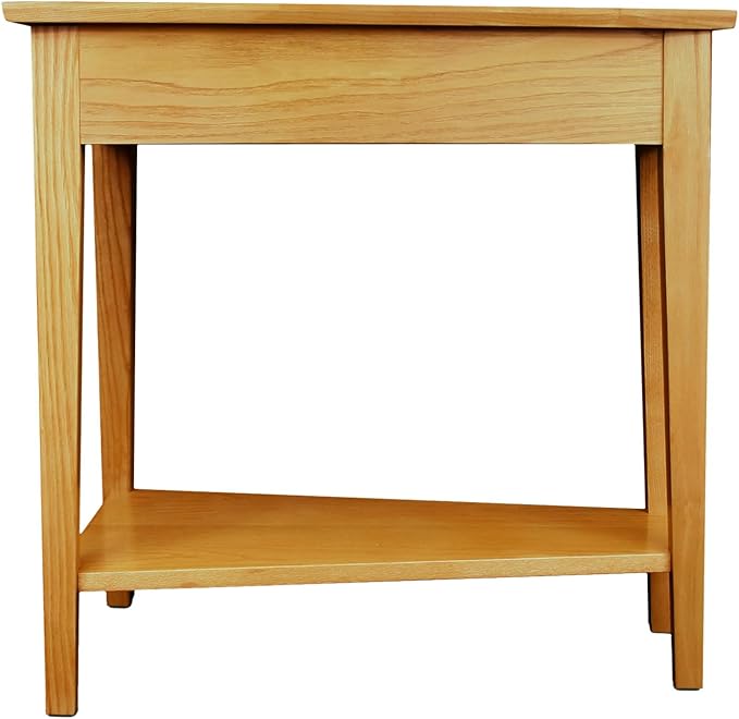 Leick Home 10074-DS Recliner Wedge Side Table with Shelf, Desert Sand
