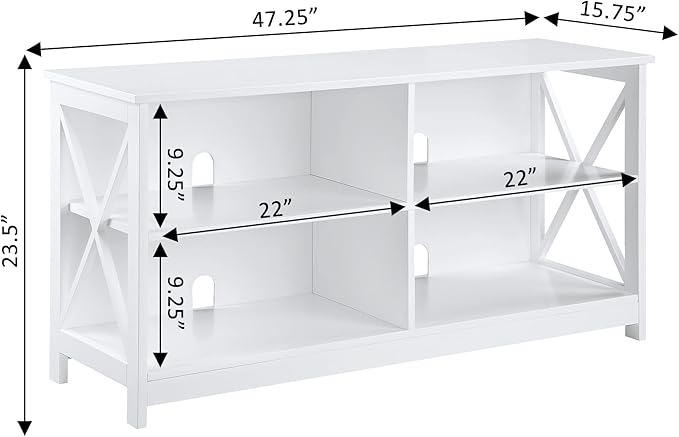 Convenience Concepts Oxford TV Stand, White