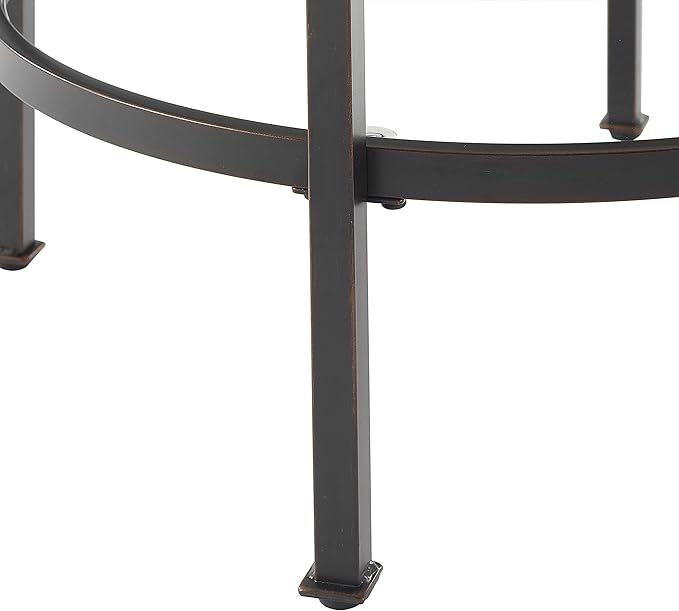 Crosley Furniture Aimee Small Side End Table with Storage Shelf for Living Room, Oil-Rubbed Bronze