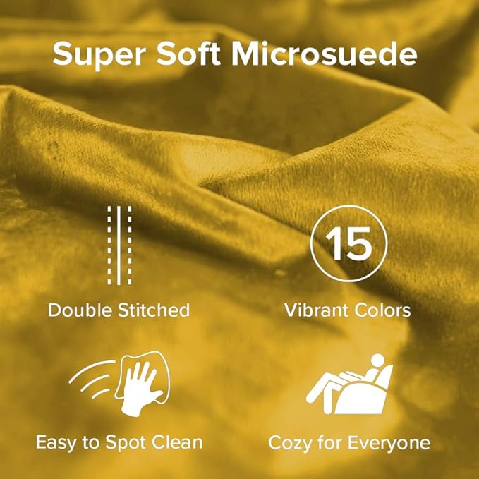 Sofa Sack Bean Bag Chair - Plush, Ultra Soft - Memory Foam Bean Bag Chair with Microsuede Cover - Stuffed Foam Filled Furniture and Accessories for Dorm Room 5 Feet - Lemon