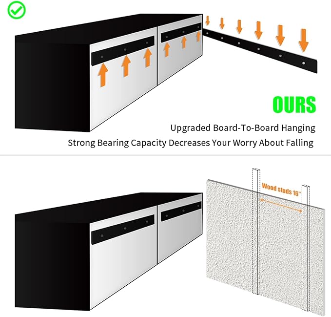 Floating TV Stand with Led Lights, 71 inch Wall Mounted TV Shelf with Power Outlet, Modern Entertainment Center Media Console with Storage Cabinet, Up to 80 Inch TVS, White