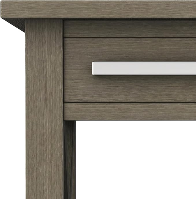 SIMPLIHOME Kitchener SOLID WOOD 14 inch Wide Rectangle Contemporary Narrow Side Table in Farmhouse Grey for the Living Room and Bedroom
