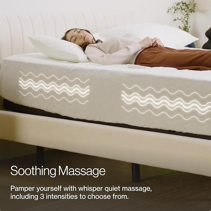 Nectar King Adjustable Base & 12” Mattress (New Version) - Head & Foot Incline - Medium Firm Memory Foam - Cooling Top Layer - 3 Massage Settings - 365-Night Mattress Trial & Forever Warranty