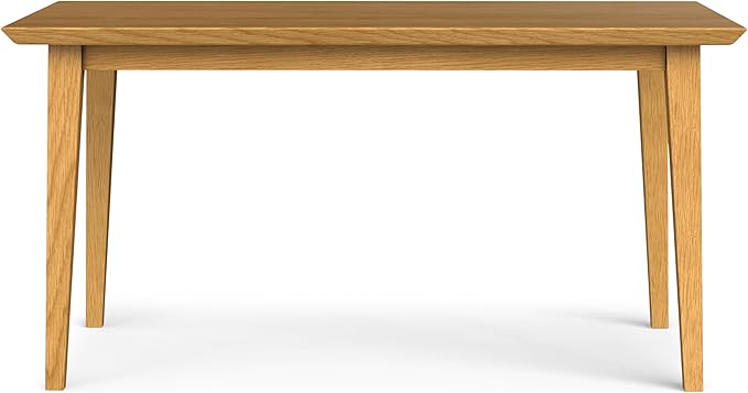 SIMPLIHOME Colby Dining Table, Solid Wood Oak Veneer in Oak, 60 x 36 inches, Contemporary-Style Rectangular Kitchen Table for up to 6 People