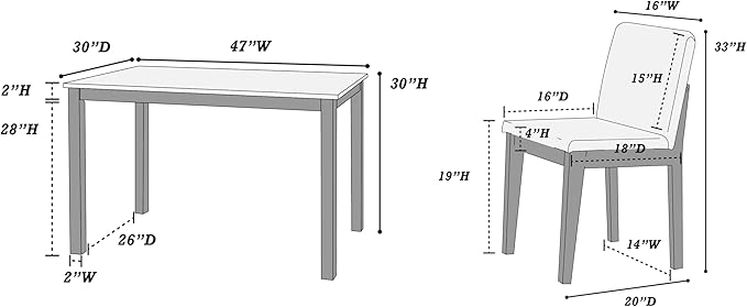 Poundex 5 Piece Dining Set in Gray