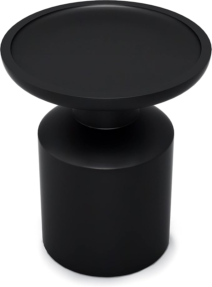 SIMPLIHOME Haynes 16-inch Wide Solid Mango End Table in Black, Handcrafted Boho-Style Accent Table for Living, Bedroom, or Home Office, Assembled