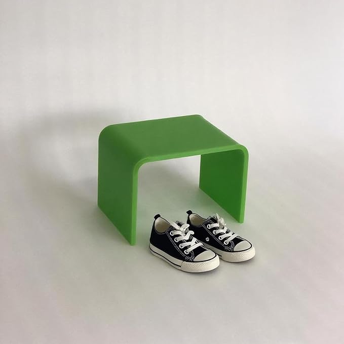 Acrylic Kids' Step Stool – Small Footstool for Bathroom, Kitchen/Bedroom, 12.5”x9.7”x9”, Holds 200lbs, Multi-Use as Toilet Stool, Shower/Water-Resistant Stool, Seating and Placing Items
