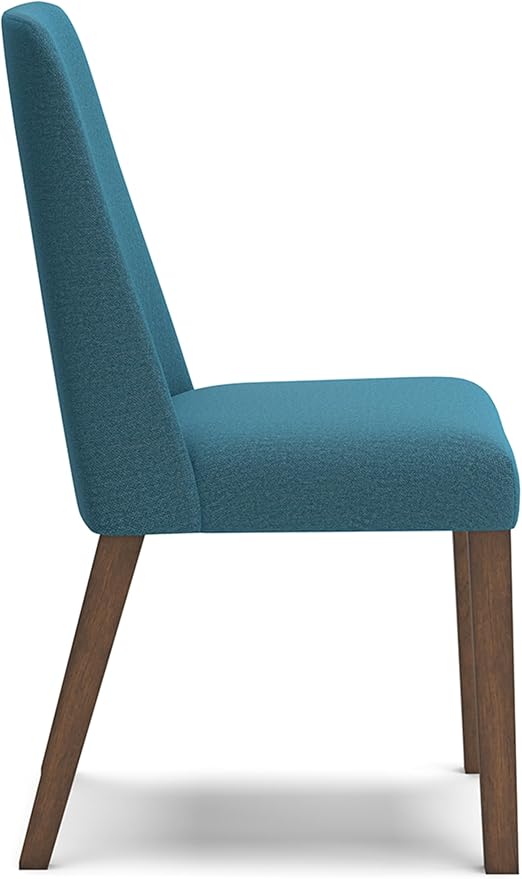 Signature Design by Ashley Lyncott Contemporary Dining Room Upholstered Side Chair with Foam Cushion, 2 Count, Blue & Brown