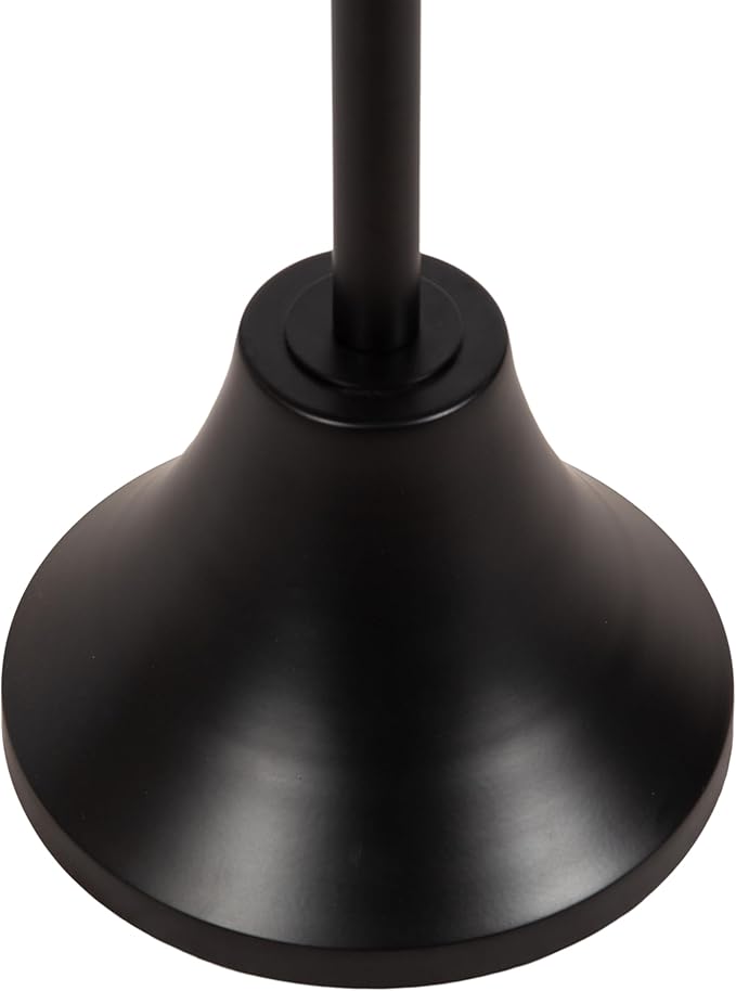 Kate and Laurel Sanzo Modern Pedestal Round Side Table; 15 x 15 x 24; Antique Brass and Black; Circle End Table with Metal Tabletop for Use as Indoor Plant Stand or Bedroom Nightstand