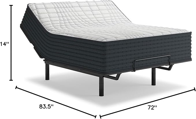 Signature Design by Ashley Hybrid 1400 14 Inch Extra Plush Gel Memory Foam Mattress with Edge Support for Pressure Relief, California King, Fiberglass Free, Mattress in A Box