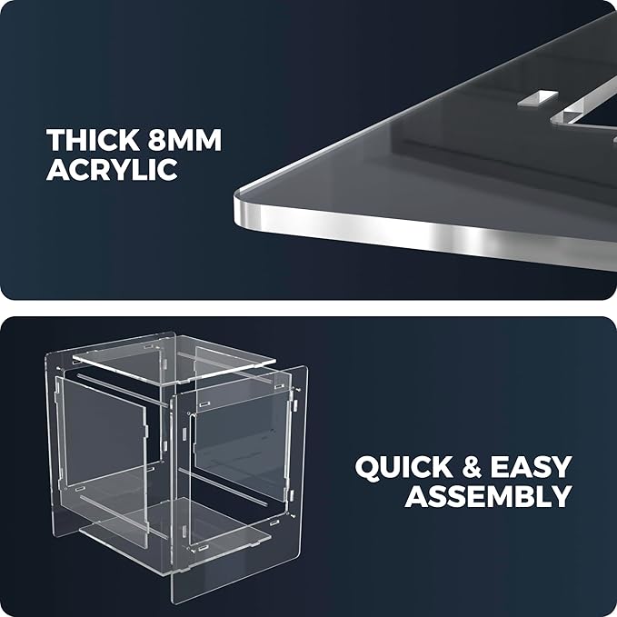 Clear Acrylic Night Stand, 22" Bed Side Table, Clear Acrylic Nightstand Table for Home Decor, Modern Bedroom Night Stand with Open Storage Perfect for Skincare Bags Collectible Figures & Books