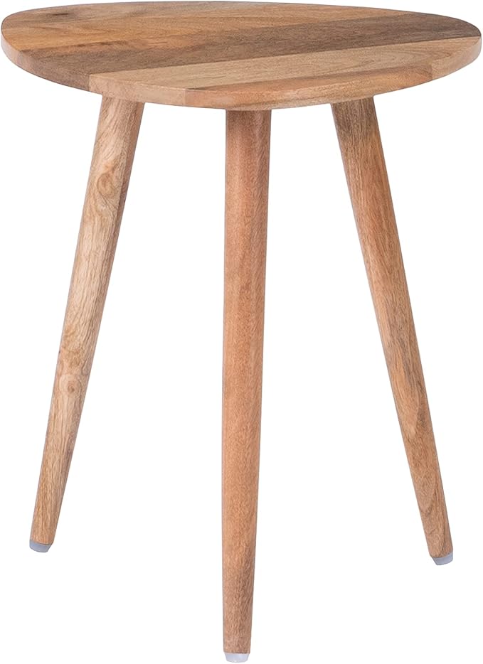 MH London Bond Wooden Triangle End Table - Exclusively Designed Modern Small Side Table. Hand Crafted - Wooden Side Table - Contemporary Design for Small End Tables for Bedroom and Living Room