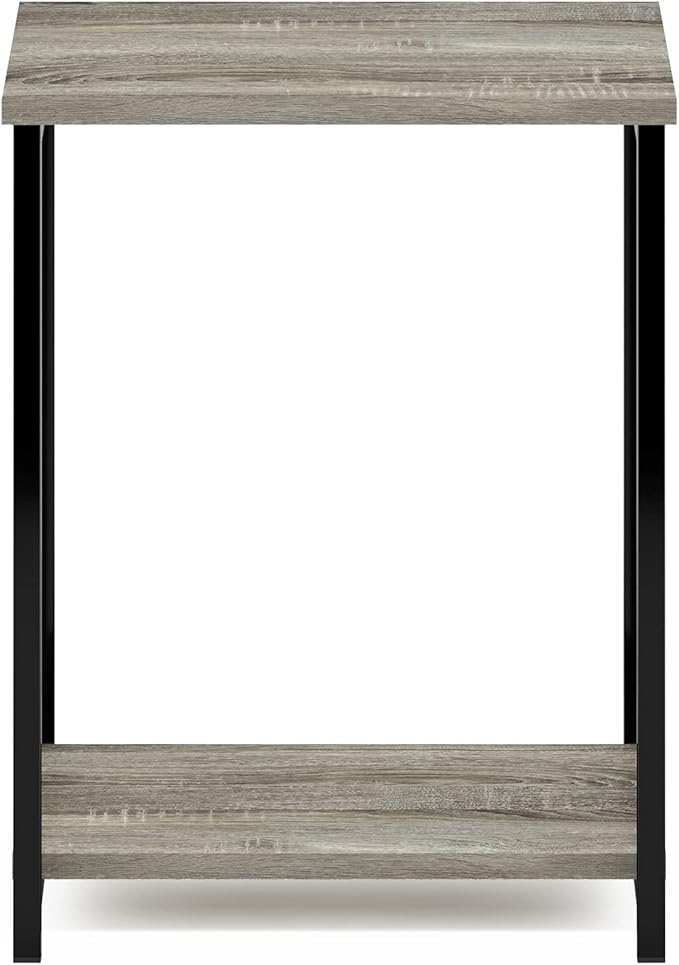 Furinno Simplistic Metal Frame End Table, 1-Pack, French Oak