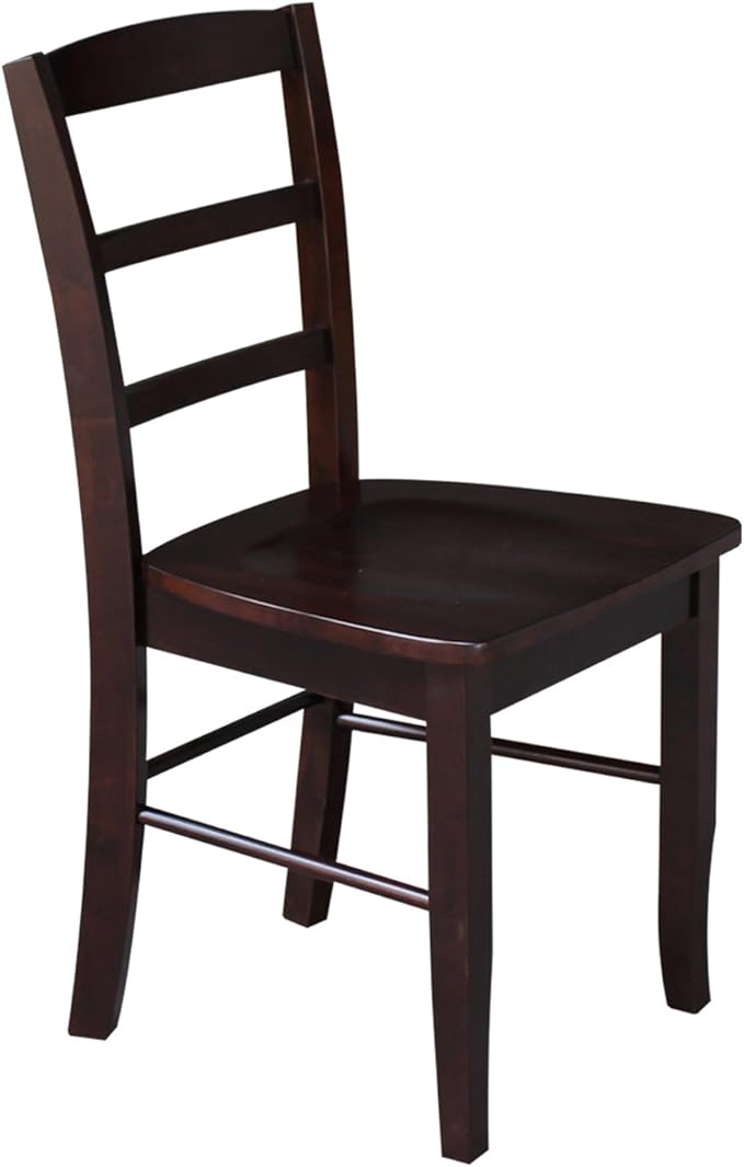 International Concepts Madrid Ladder Back Chair, Java, Rich Mocha