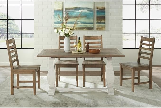 Martin Svensson Home Napa, Flip Top Sofa Console Table, White Stain and Reclaimed Natural