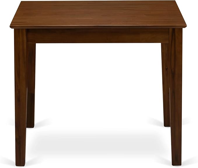 East West Furniture OXDA5-AWA-24 5 Piece Dining Table Set Consists of a Square Modern Kitchen Table and 4 Polyester Fabric Upholstered Parson Chairs, 36x36 Inch, Antique Walnut