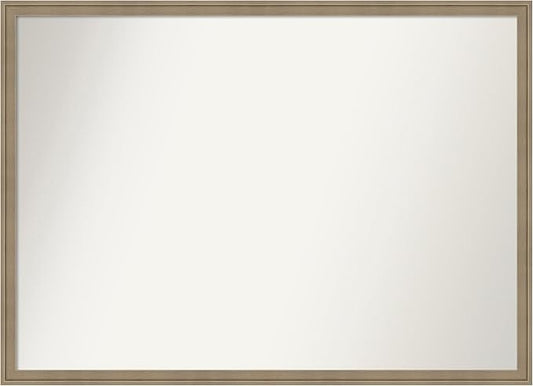 Amanti Art Grey Bathroom Mirror for Over Sink, 29x40 Florence Grey Rectangle Vanity Mirror, X-Large Casual Frame, Hangs Horizonally and Vertically, Bathroom Wall Decor, Non-Beveled Edge from WI, USA