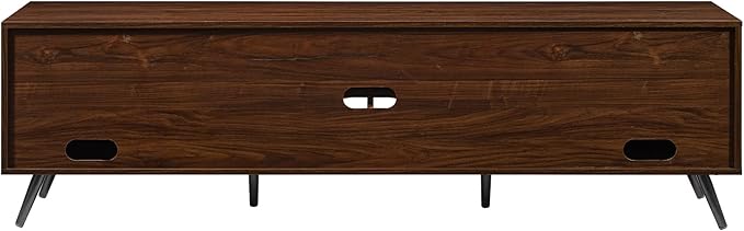 Walker Edison Nora Modern Minimal Open-Shelf TV Stand for TVs up to 80 Inches, 70 Inch, Dark Walnut
