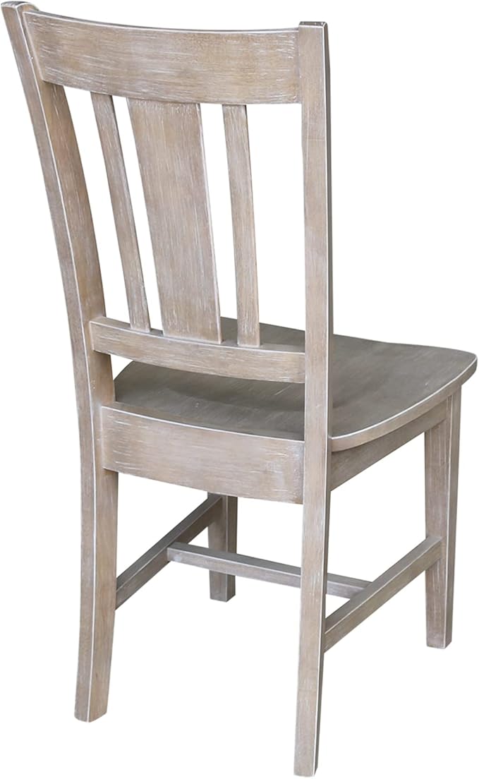 International Concepts Set of Two San Remo Splatback Chairs, Washed Gray Taupe