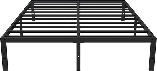 Queen Bed Frame No Box Spring Needed, 14 Inch Heavy Duty Metal Platform Bed Frame Queen Size, 1200lbs Steel Slats Support, Easy Assembly, Black