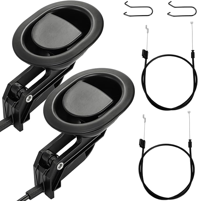 2 Sets of Metal Recliner Release Pull Handle, Universal Heavy Duty Sofa Release Lever Pull Handle with Cable, Recliners Repair Replacement Parts Fits Most Furniture Recliner Couch Sofa Chair