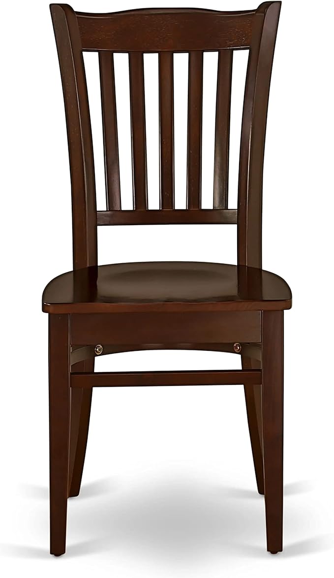East West Furniture MZGR5-MAH-W 5 Piece Modern Dining Table Set Includes a Rectangle Wooden Table with Dropleaf and 4 Dining Room Chairs, 36x54 Inch, Mahogany