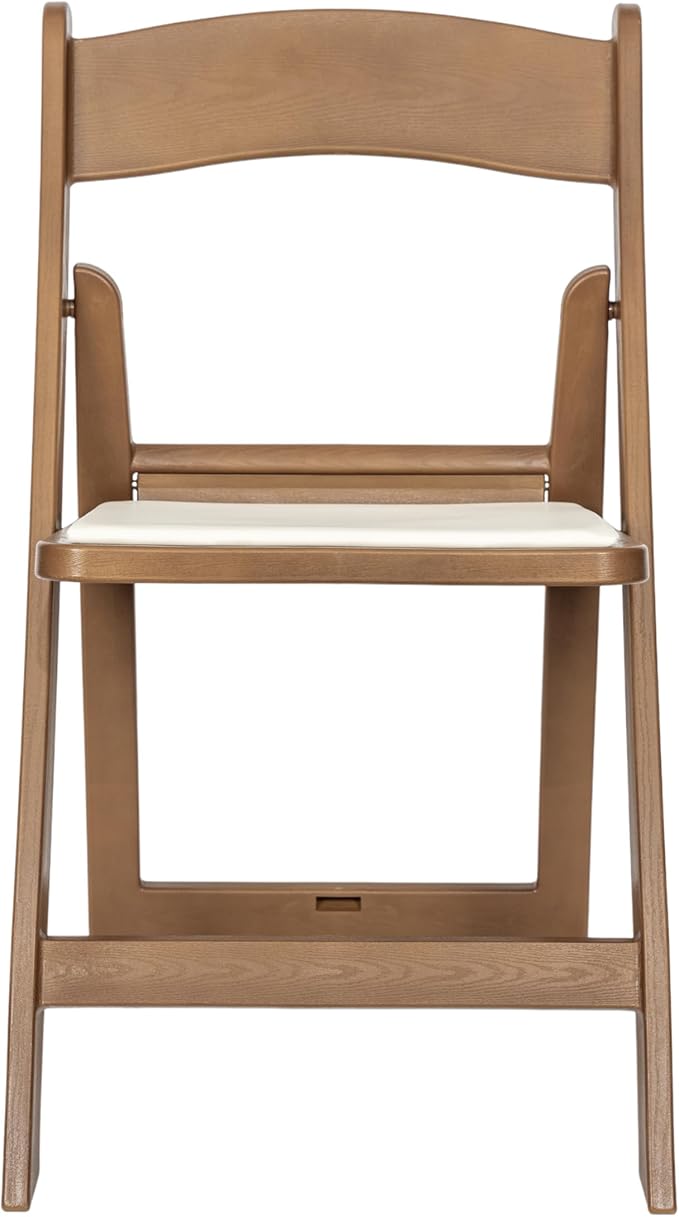 Flash Furniture Hercules Folding Resin – 800LB Weight Capacity Event Chair, Set of 1, Chestnut
