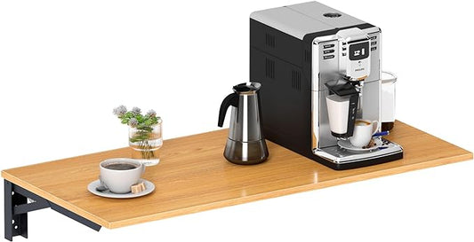 Need Wall Mounted Table - Heavy Duty Small Fold Down Desk Length 36" Width 20" Perfect Addition to Garage & Shed/Home Office/Laundry/Home Bar/Kitchen & Dining Room AC15BB(9050)