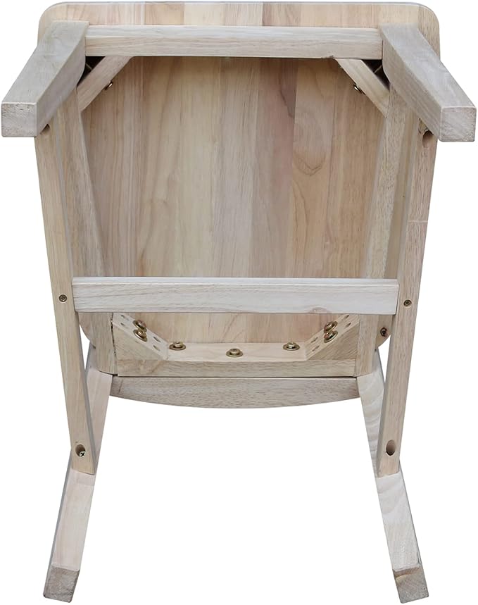 Set of Two San Remo Slat Back Dining Chairs, Unfinished
