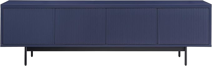 Henn&Hart Rectangular TV Stand for TV's up to 75" in Navy, for Home, Living Room, Bedroom, Entertainment Room, Office