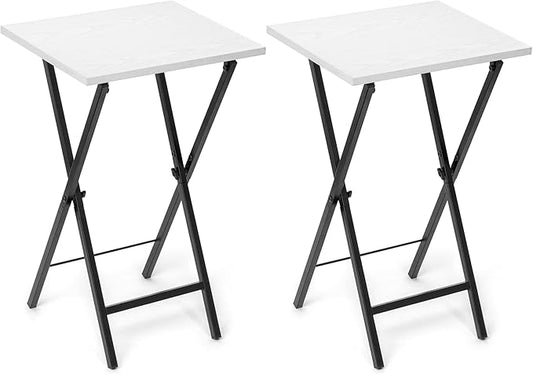 TV Tray Table Set of 2, TV Dinner Tray, Folding Table, Foldable TV-Trays, Side Table for Bed, Couch, Portable and Small Easy to Move