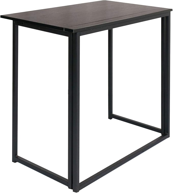 Leopard Outdoor Products Folding Computer / Laptop Table for Small Spaces, Space-Saving Home Office / Writing Desk, Compact Study Reading Foldable Desk (Black)
