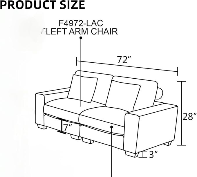 Sectional Couches for Living Room, Loveseat Sofa Comfy Cloud Couch with Deep Seats, Lounge Modern Living Room Furniture for Small Space, Green