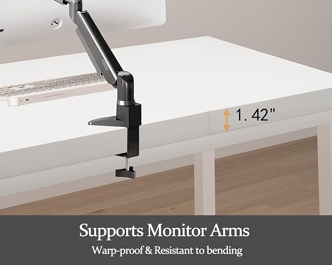 63 Inch Large Computer Desk, Home Office Desk, Modern Desk Table for 2 Person Gaming Computer Desk, Simple Office Desk for Work,Craft,Writing,Studying, Etc., White