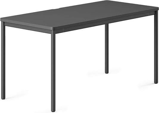 Branch Daily Desk - Functional at Home Office Desk with Effortless Assembly, Timeless Design, Rounded Corners, and Built-in Cable Notch - 58” W x 27” H x 24” D - Charcoal - Charcoal