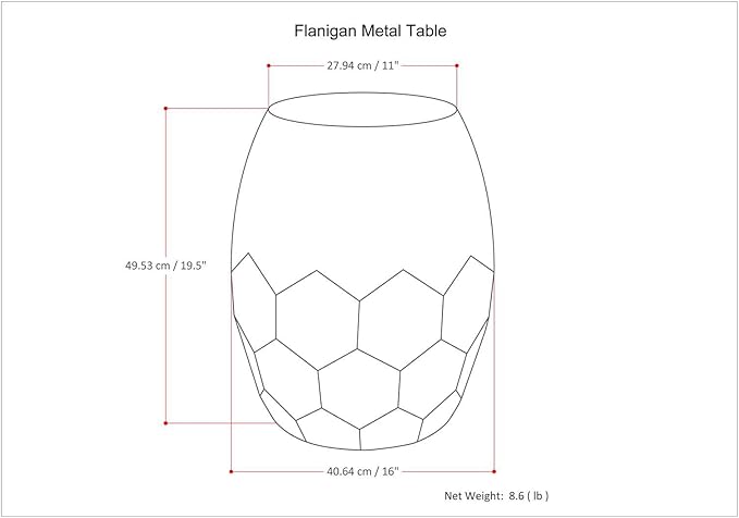 SIMPLIHOME Flanigan Industrial 16 inch Wide Metal Accent Side Table in Antique Copper, Fully Assembled for the Living Room and Bedroom