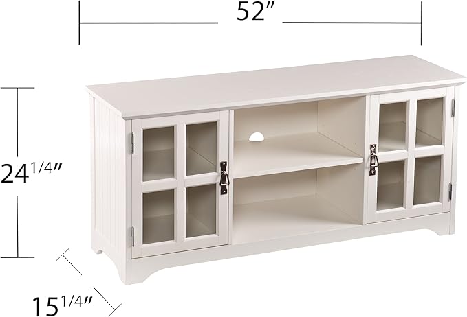 SEI Furniture Remington TV Storage Media Stand, White