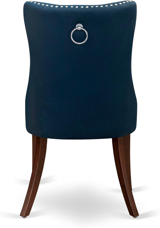 East West Furniture DODA7-MAH-29 7 Piece Dining Table Set Includes a Rectangle Kitchen Table with Butterfly Leaf and 6 Polyester Fabric Padded Chairs, 42x78 Inch, Mahogany