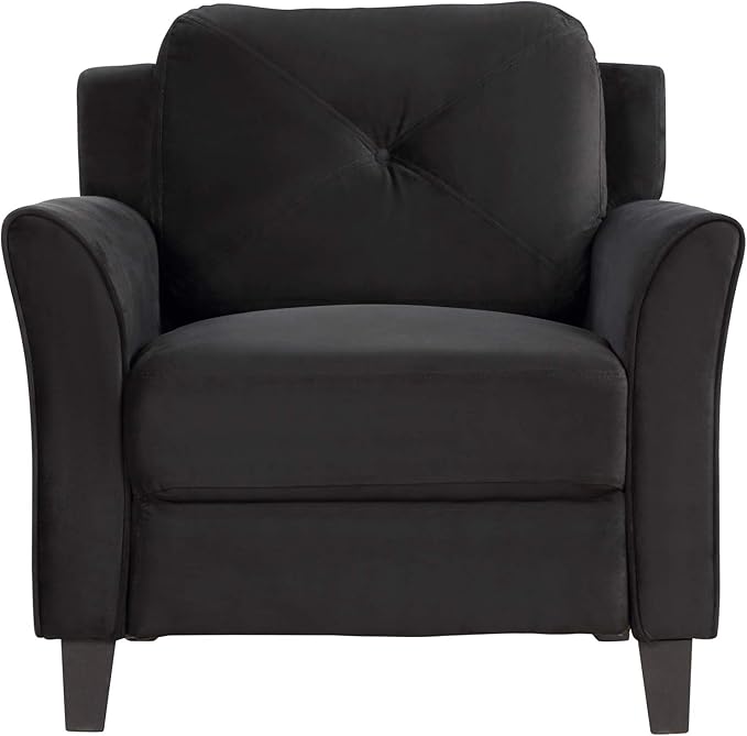 3 Pieses Modern Living Room Sofa Sets Polyester Blend Button Tufted Sofa&Couch Include 3Seaters Couch, Loveseat and Armchair with Ergonomically Curved Armrests for Home Apartment Office