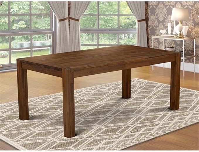 East West Furniture LM7-0N-T Lismore Dining Room Table - Rectangle Rustic Wood Table, 40x72 Inch, Walnut