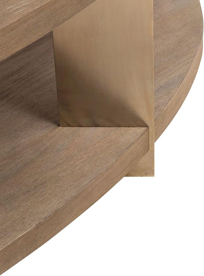 Liberty Furniture Harlow Living Room Sofa Table - Sandstone & Satin Nickel