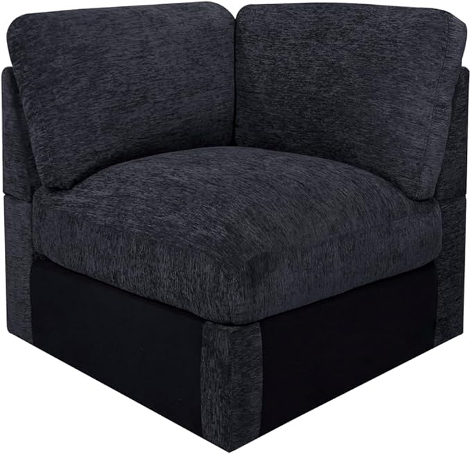 146" Convertible Sectional Sofa Couch,8 Seat Modular Living Room Furniture Sets with 2 Pillows & Movable Ottoman,Chenille Upholstered Cloud Couches,L-Shaped Comfy Sofas,for Living Room,Dark Gray