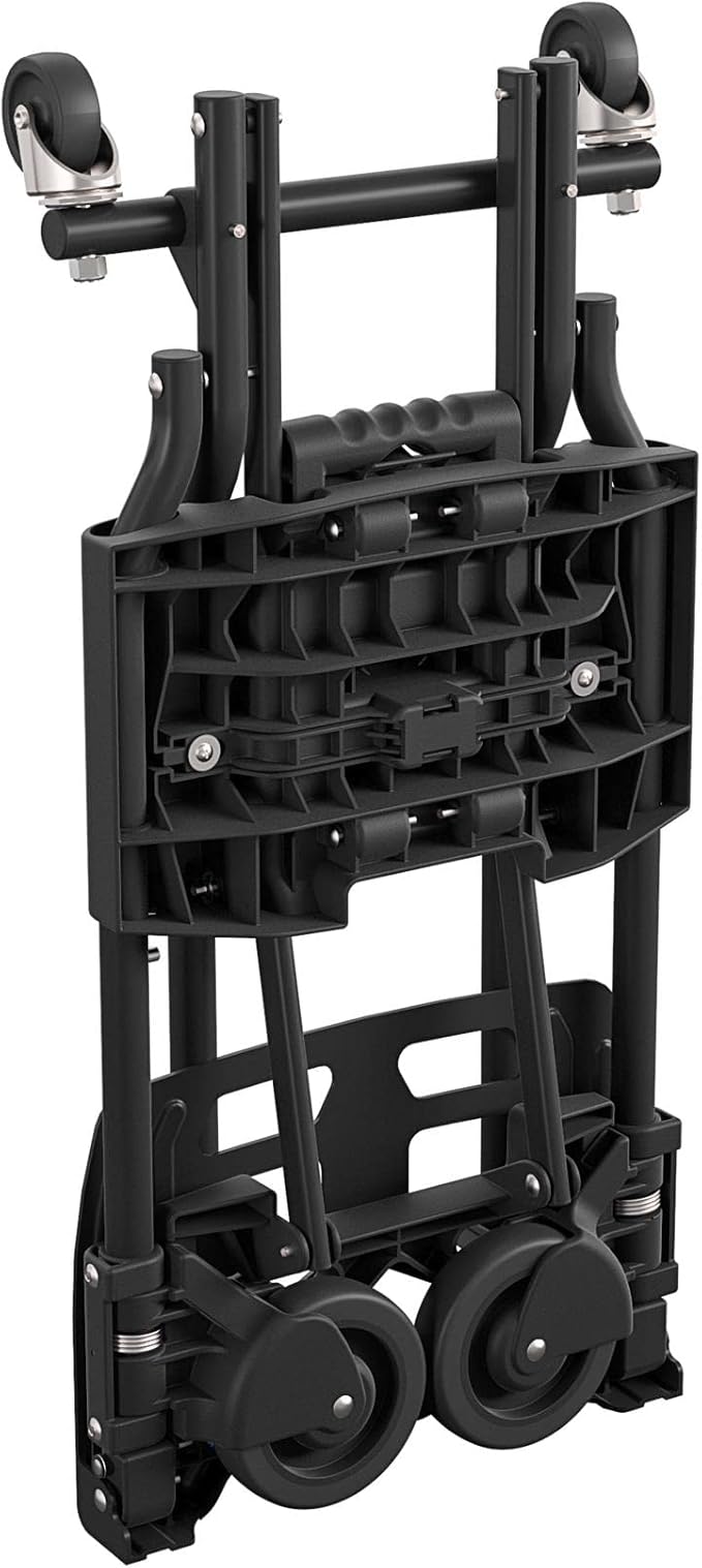 Cosco Shifter Folding Hand Truck/Cart - Heavy Duty Steel Frame, 300lbs Capacity, Black