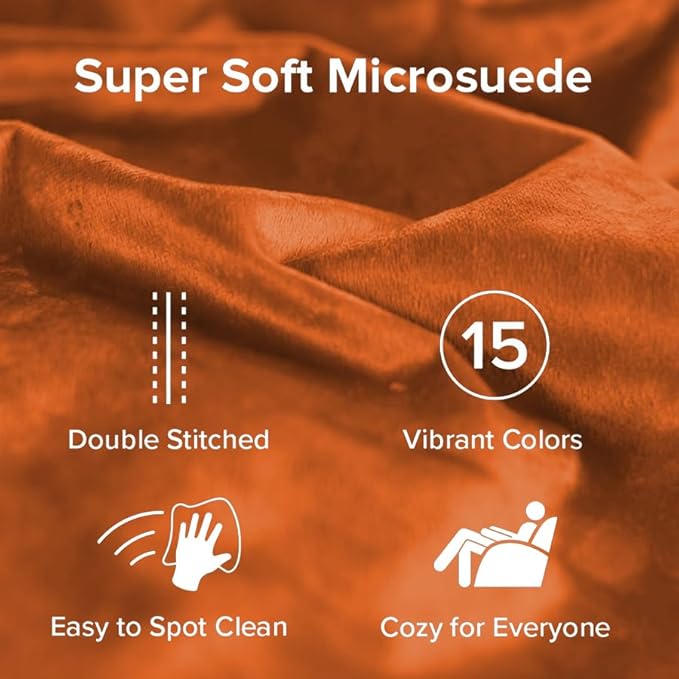 Sofa Sack Bean Bag Chair - Plush, Ultra Soft - Memory Foam Bean Bag Chair with Microsuede Cover - Stuffed Foam Filled Furniture and Accessories for Dorm Room 5 Feet - Tangerine