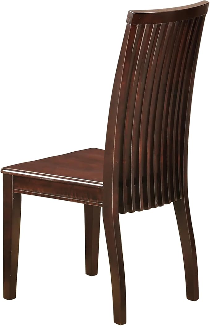 East West Furniture AMIP3-MAH-W 3 Piece Dining Table Set for Small Spaces Contains a Round Kitchen Table with Pedestal and 2 Kitchen Dining Chairs, 36x36 Inch, Mahogany
