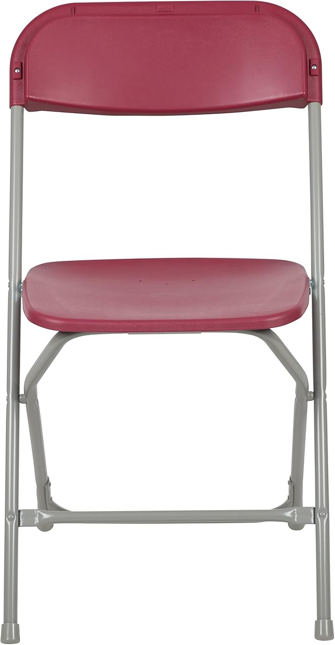 Flash Furniture Hercules Series Plastic Folding Chair - Red - 4 Pack 650LB Weight Capacity Comfortable Event Chair-Lightweight Folding Chair