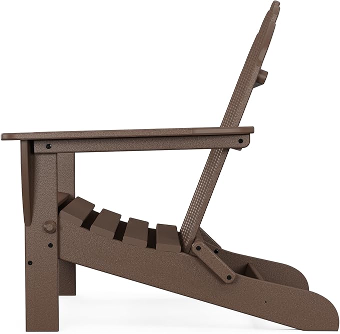 POLYWOOD AD5030MA Classic Folding Adirondack Chair, 35.00" x 29" x 35.00", Mahogany